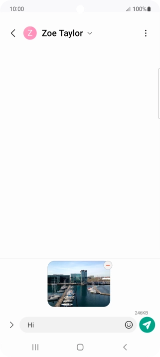 Press the send icon.