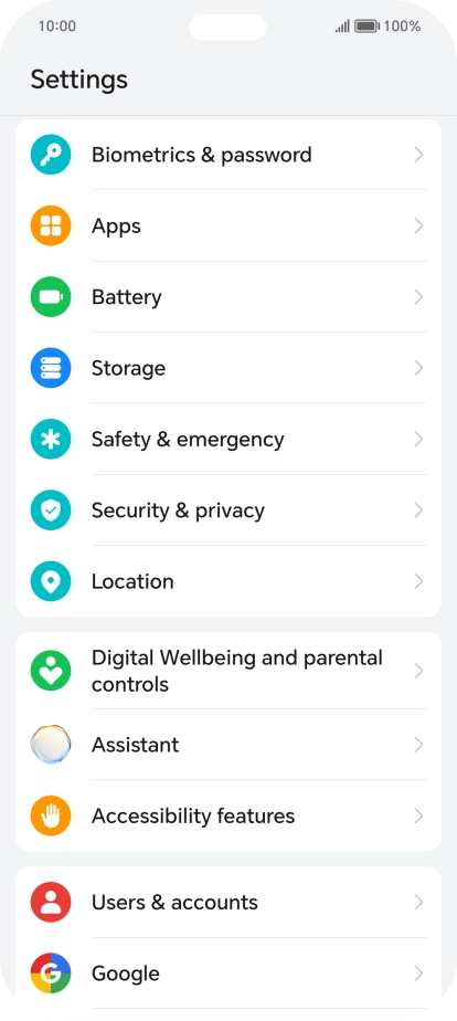 Press Biometrics & password. Press Biometrics & password.