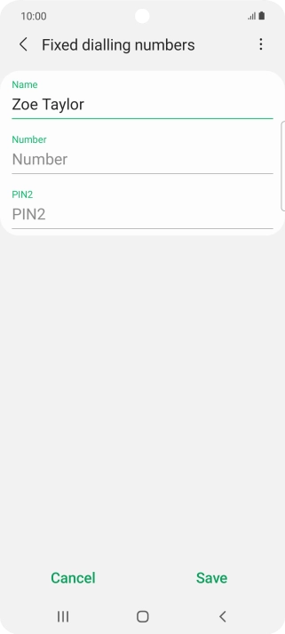 Press Number and key in the required phone number.