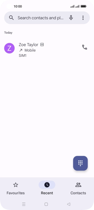 Press and hold the required number.