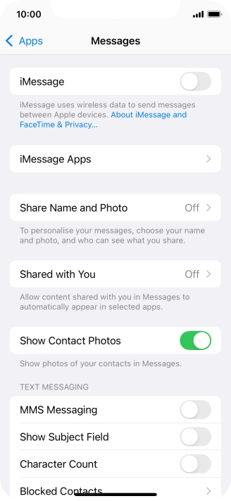 Press the indicator next to 