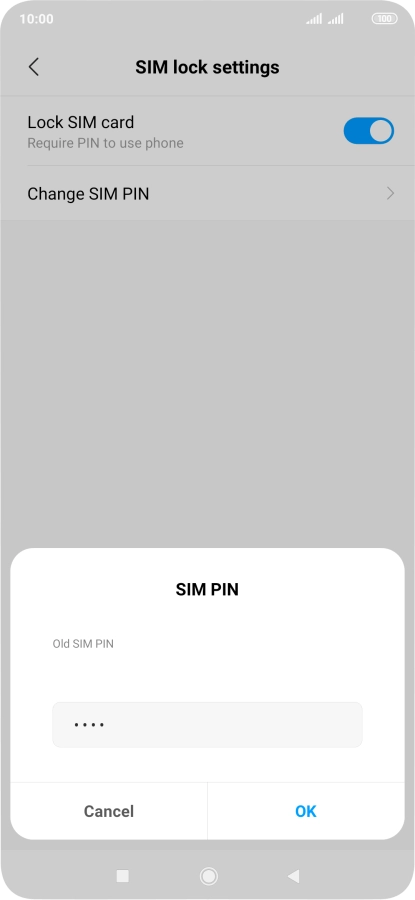 Key in your current PIN and press OK.