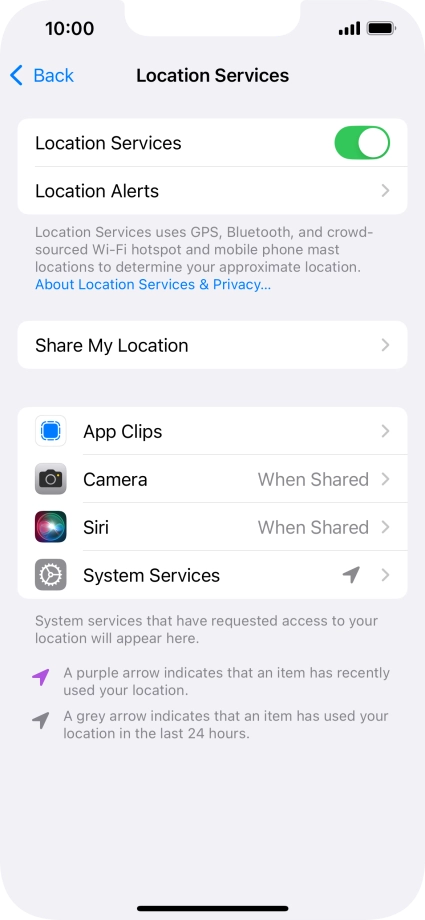 Press the required app.
