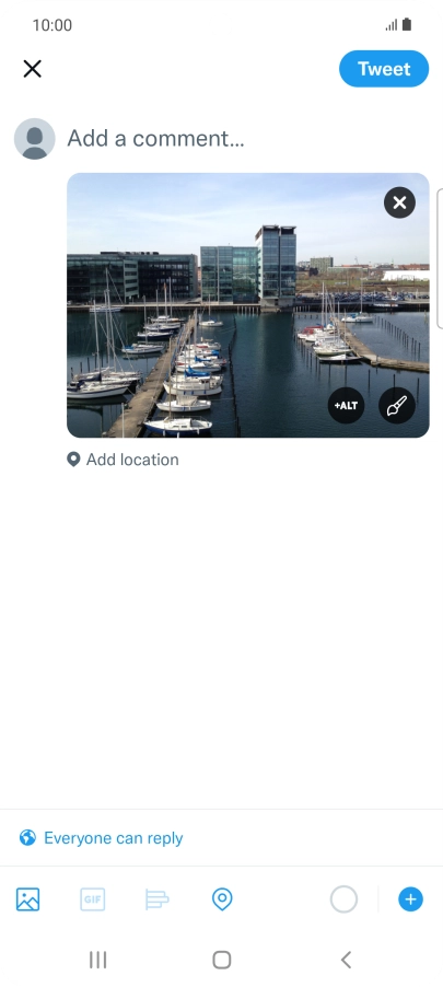Press the text input field.
