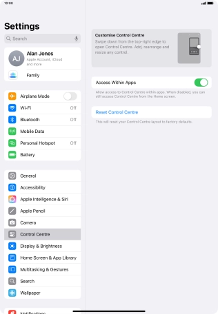 Press the indicator next to 