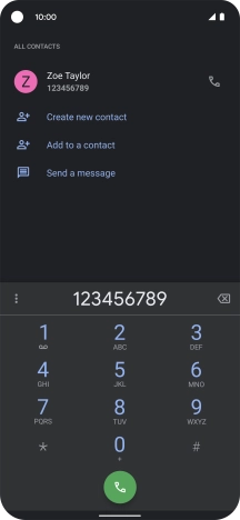Key in the required number and press the call icon.