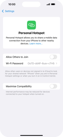 Press Wi-Fi Password and key in the required password.