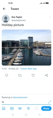 Write your reply and press Reply.