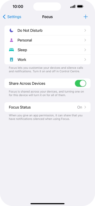 Press the required focus mode. Press the required focus mode.