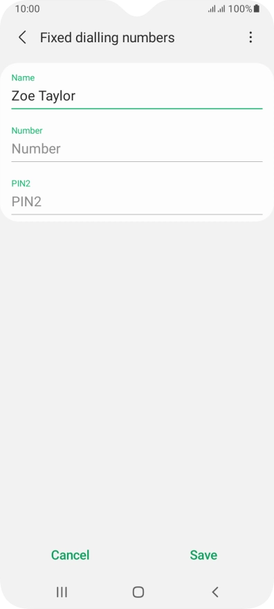 Press Number and key in the required phone number.