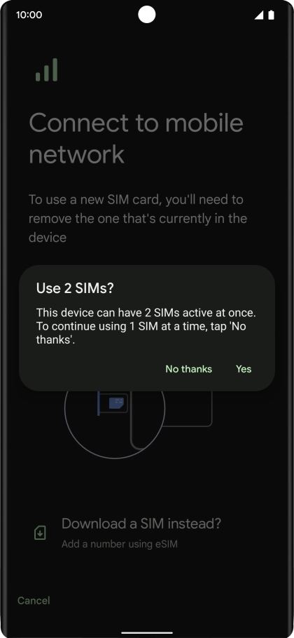 Press Yes. Press Yes.