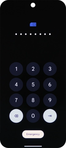 Key in the PUK and press arrow right.