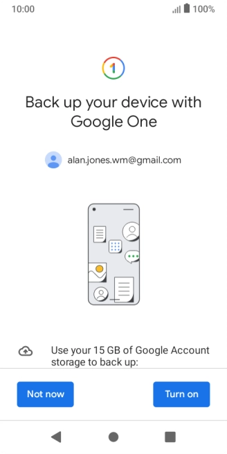 Press Turn on. Press Turn on.