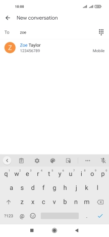 Press the required contact.