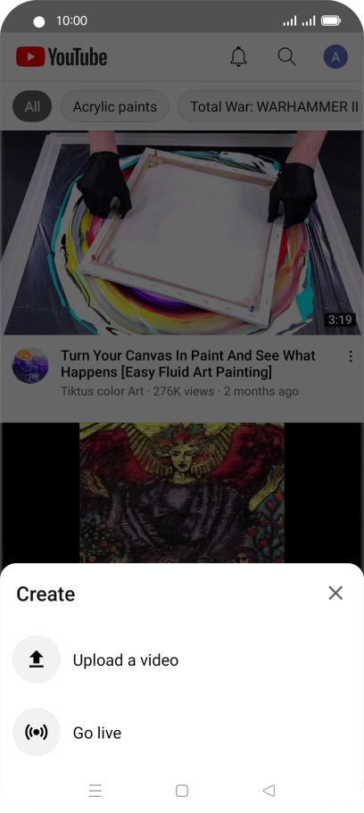 Press Upload a video. Press Upload a video.