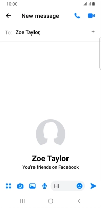 Write the required message and press the send icon.