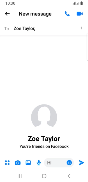 Write the required message and press the send icon.