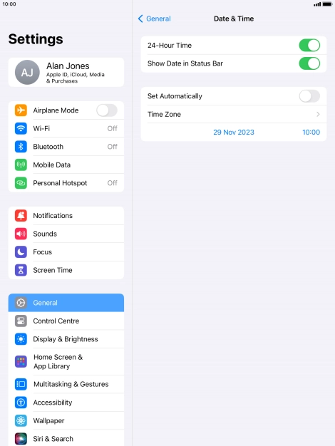 Press the indicator next to Press the indicator next to