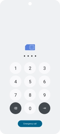Key in a new four-digit PIN and press arrow right.