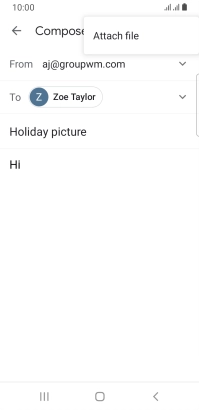Press Attach file and go to the required folder. Press Attach file and go to the required folder.