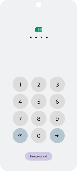 Key in the new PIN again and press arrow right.