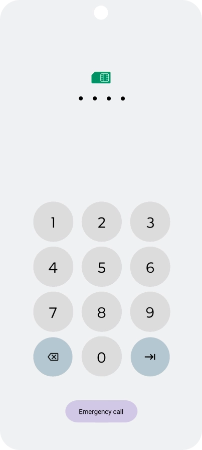 Key in the new PIN again and press arrow right.