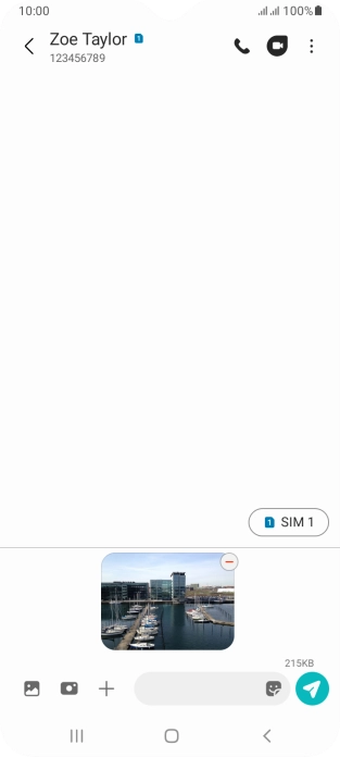 Press the SIM icon to select the required SIM.