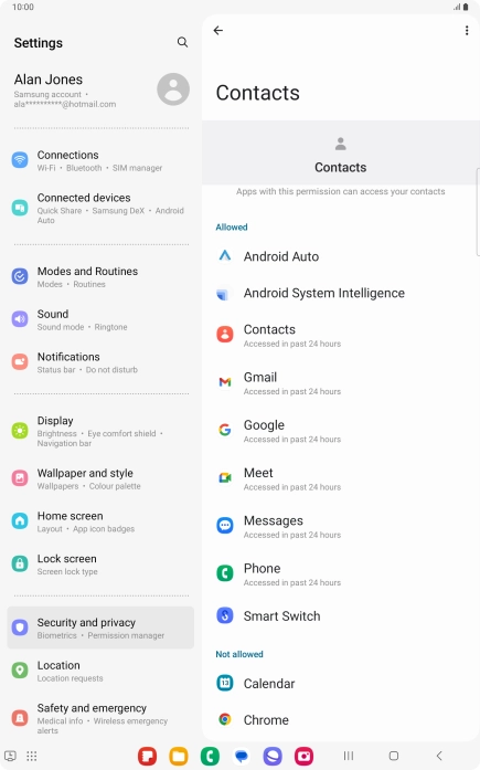 Press the required app.