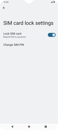 Press Change SIM PIN. Press Change SIM PIN.