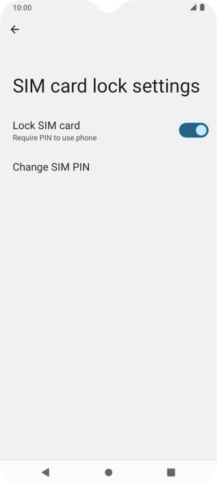 Press Change SIM PIN. Press Change SIM PIN.