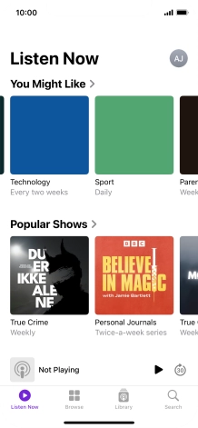 Slide your finger upwards starting from the bottom of the screen to return to the home screen.