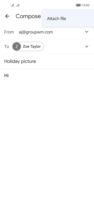 Press Attach file and go to the required folder. Press Attach file and go to the required folder.