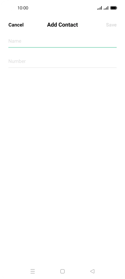 Press Name and key in the required name.