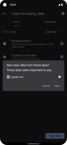 Press Clear. Press Clear.