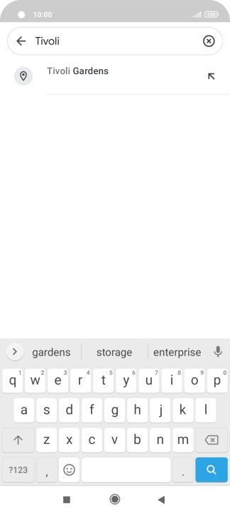 Press the required destination.