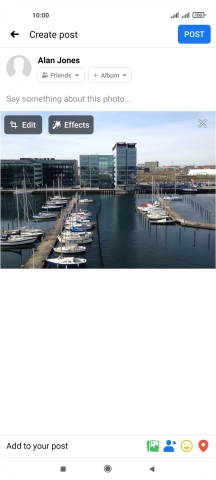Press the text input field. Press the text input field.