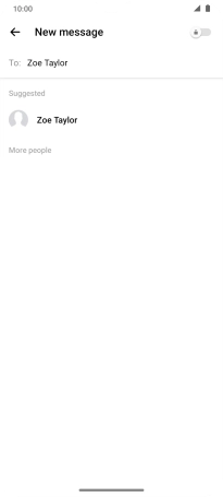 Key in the first letters of the recipient's name and press the required contact.