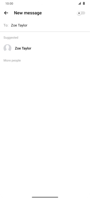 Key in the first letters of the recipient's name and press the required contact.