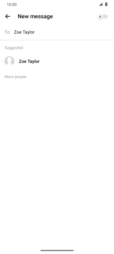 Key in the first letters of the recipient's name and press the required contact.