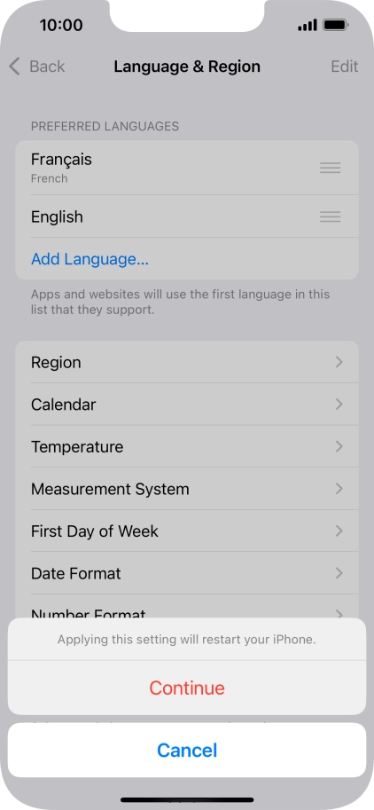 Press Continue. Press Continue.