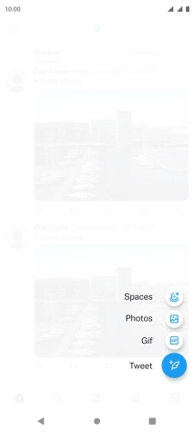 Press the new tweet icon.