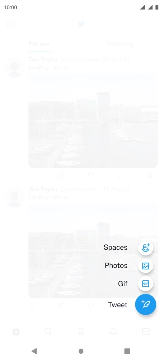 Press the new tweet icon.