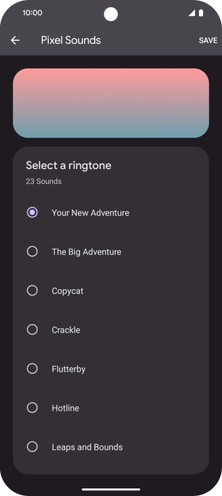 Press the required ring tones to hear them.