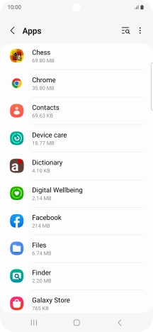 Press the required app. Press the required app.