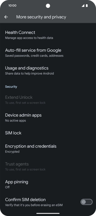 Press SIM lock.