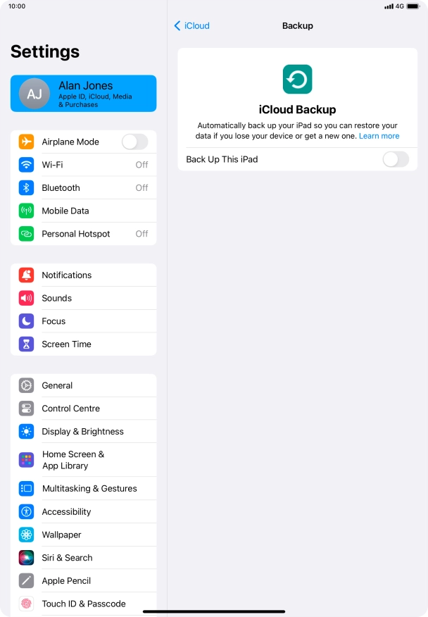 Press the indicator next to 