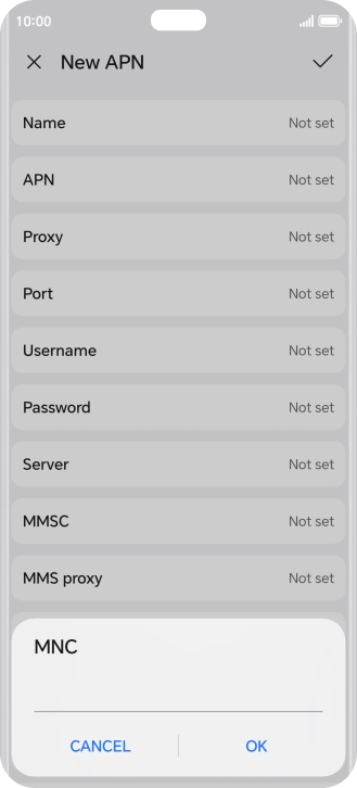 Key in 15 and press OK.