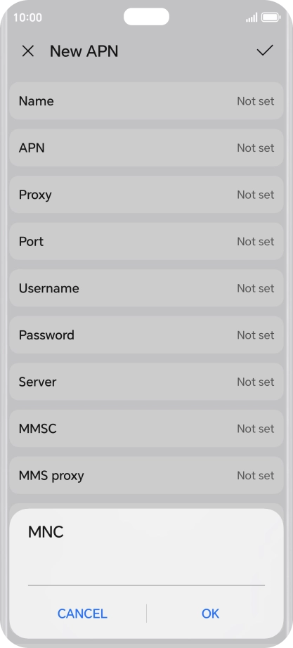 Key in 15 and press OK.