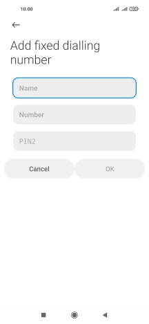 Press Name and key in the required name.