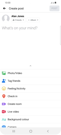 Press the text input field and key in the required text.